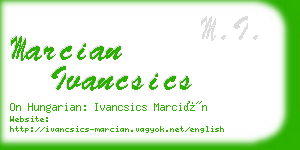 marcian ivancsics business card